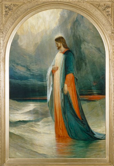 Jesus ging zu ihnen, auf dem Meer wandelnd, 19. Jahrhundert von Robert Scott Lauder