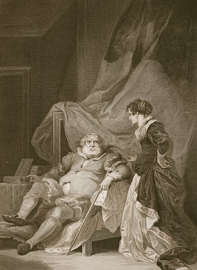 Heinrich VIII. und Catherine Parr, graviert von George Noble, Illustration aus David Humes 