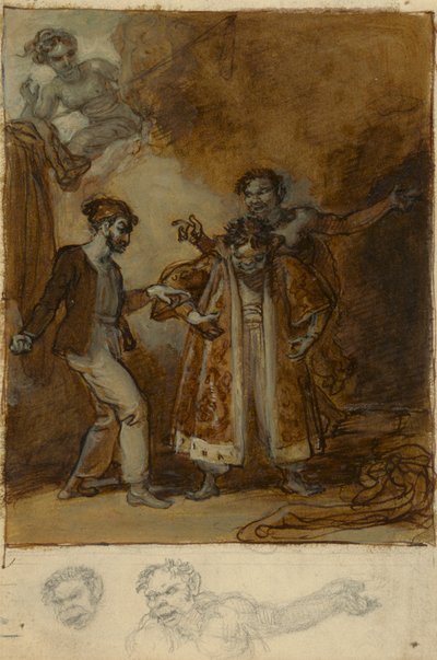 Stephano, Trinculo und Caliban mit Prosperos magischer Garderobe von Robert Smirke