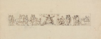 Studie für ein Relief mit romanischen Figuren von Robert Smirke