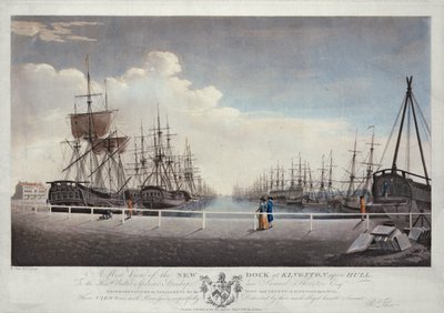 Ein Westblick auf das neue Dock in Kingston upon Hull von Robert Thew