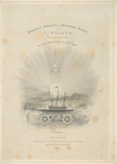 Titelseite: Provinziale Antiquitäten und malerische Landschaften von Schottland, Band II von Robert Wallis