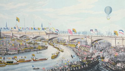 Eröffnung der neuen London Bridge durch König Wilhelm IV. und Königin Adelaide, 1831 von Robert the Elder Havell