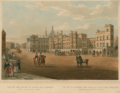 Blick auf die Houses of Lords und Commons vom Old Palace Yard von Robert the Elder and Younger Havell