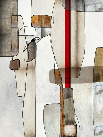 Geometrische rote Komposition von Roberto Moro