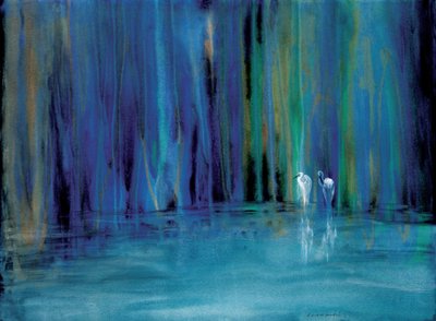 Reiher im blauen Wald von RodMacIver