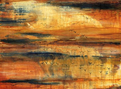 Goldener Himmel Vögel von RodMacIver