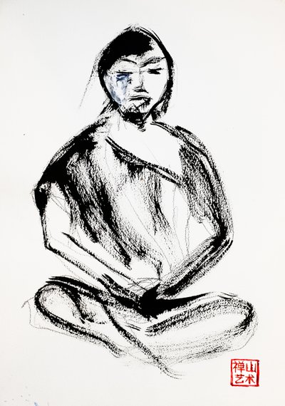 Meditierender Zen-Mönch von RodMacIver