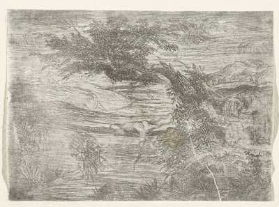 Landschaft mit Fischer von Rodolphe Bresdin