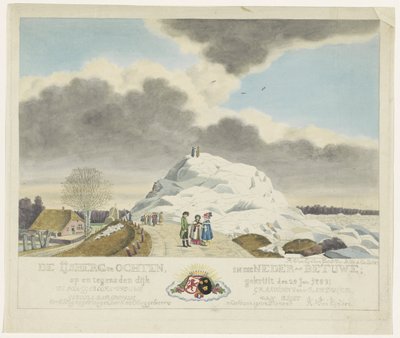 Treibeis in Ochten, 1789 von Roeland van Eynden