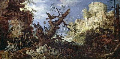 Landschaft mit Vögeln von Roelandt Jacobsz. Savery