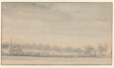 Das Dorf Nederhorst und das Schloss von Süden gesehen von Roelant Roghman