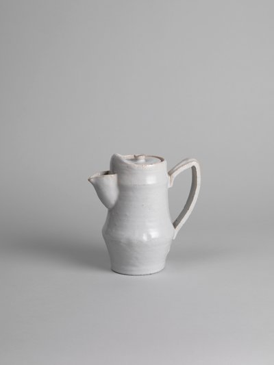 Weiß zinn glasierte Kaffeekanne, 1914-15 von Roger Eliot Fry