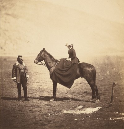 Henry Duberly Esq., Zahlmeister, 8. Husaren & Mrs. Duberly von Roger Fenton