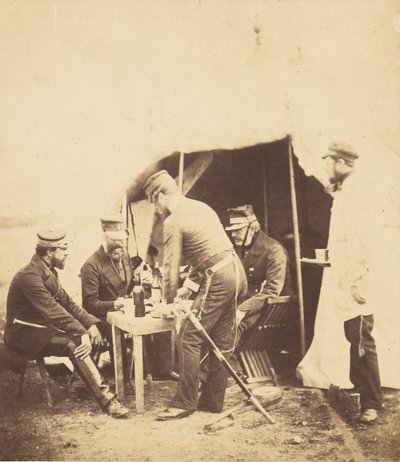 Generalmajor Garrett & Offiziere des 46. von Roger Fenton