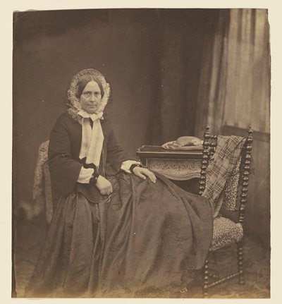 Porträt einer Frau mit Haube, sitzend von Roger Fenton