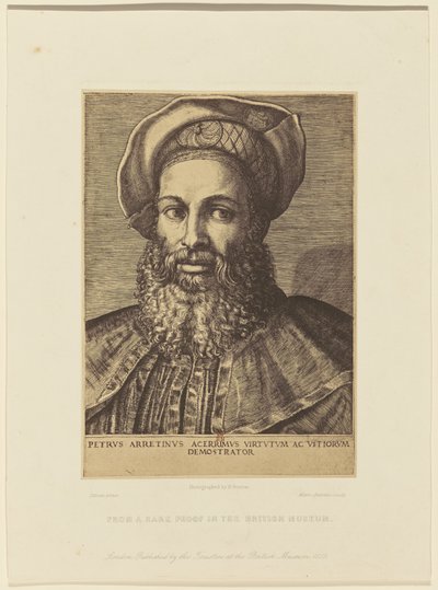 Reproduktion eines Stichs von Marc Antonio nach einem Porträt von Tizian von Roger Fenton