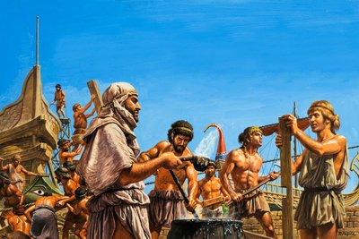 Bau der athenischen Marine von Roger Payne