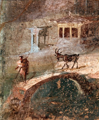 Ein Mann mit seiner Ziege von Roman