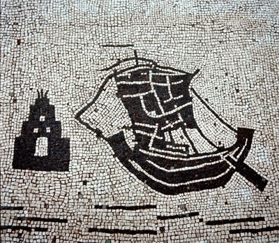 Ein Schiff im Hafen von Ostia von Roman