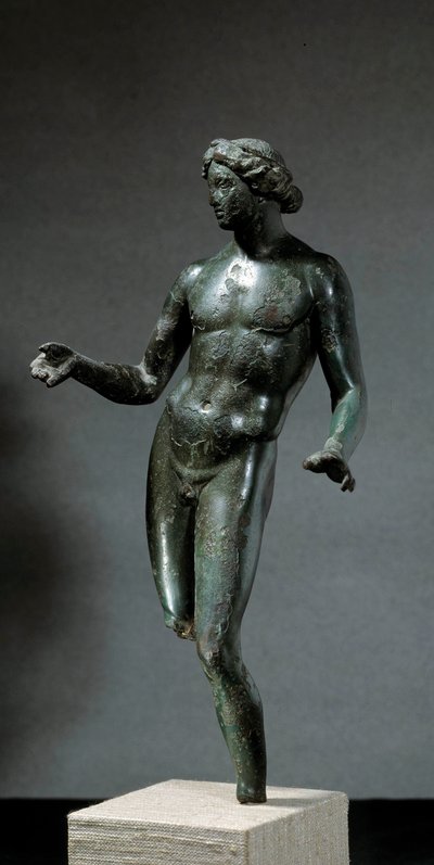 Apollo. Bronzestatue aus Mansat La Courrière, Creuse. 1. bis 2. Jahrhundert n. Chr. Paris, Louvre Museum von Roman