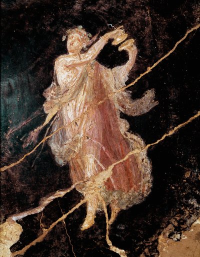 Tänzerin mit Zimbeln (Fresko) von Roman