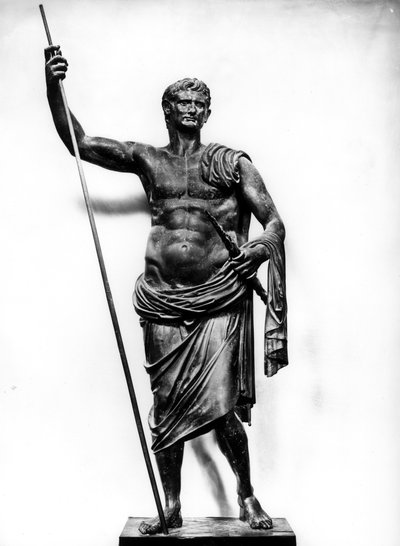 Kaiser Augustus mit Zepter und Blitz, aus Herculaneum von Roman