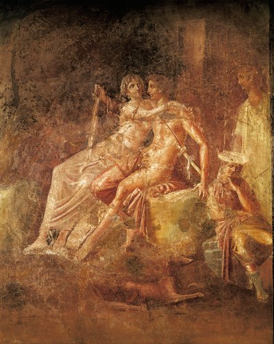 Fresko, das Ares und Aphrodite darstellt, Haus des Citharisten, Pompeji, Italien von Roman