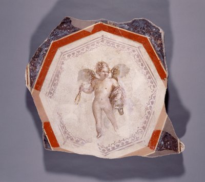 Fresko von Amor mit zwei Stöcken und einem Eimer von Roman