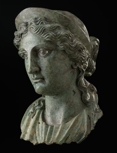 Kopf einer Frau in der Gestalt einer Göttin, 1. Jahrhundert von Roman