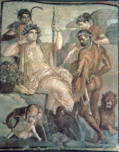 Herkules entdeckt Telephus, ca. 70 n. Chr., römisch, entfernt aus der 