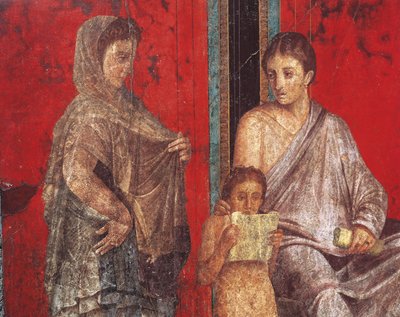 Initiationsriten des Dionysoskults, Fresko aus der Villa Dei Mysteri von Roman