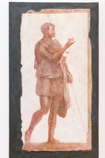 Mann mit einem Umhang, Pallavicini Rospigliosi Sammlung, um 200 n. Chr., Inv 103420 von Roman