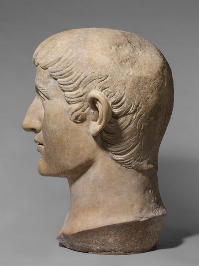 Marmorporträtkopf des Kaisers Konstantin I., ca. 325-370 n. Chr. (Marmor) von Roman