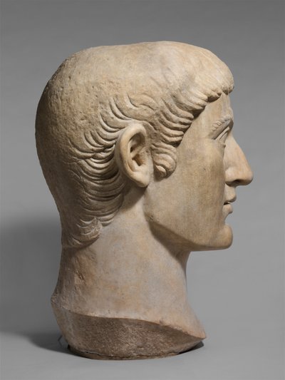 Marmorporträtkopf des Kaisers Konstantin I., ca. 325-370 n. Chr. von Roman