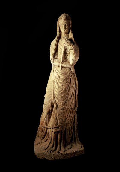 Römische Kunst: Grabstatue aus Kalkstein von Roman
