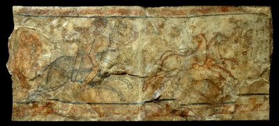 Römische Kunst: Wandgemälde eines Bogenschützen, der die Primel jagt. Aus der Stätte von Doura Europos in Syrien (27 v. Chr.-476 n. Chr.) von Roman