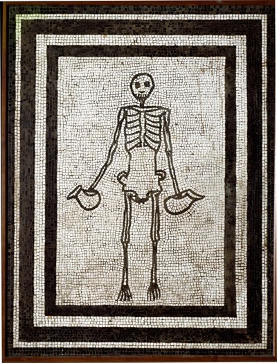 Römische Kunst: Skelett mit Askos von Roman