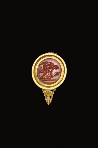 Römischer Ringstein in moderner Fassung von Roman