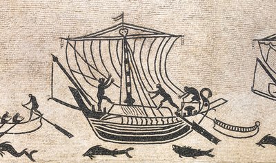 Schiff nähert sich einem Hafen (Detail) von Roman