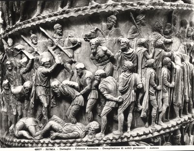 Die Enthauptung deutscher Adliger, Detail von der Säule des Marcus Aurelius von Roman