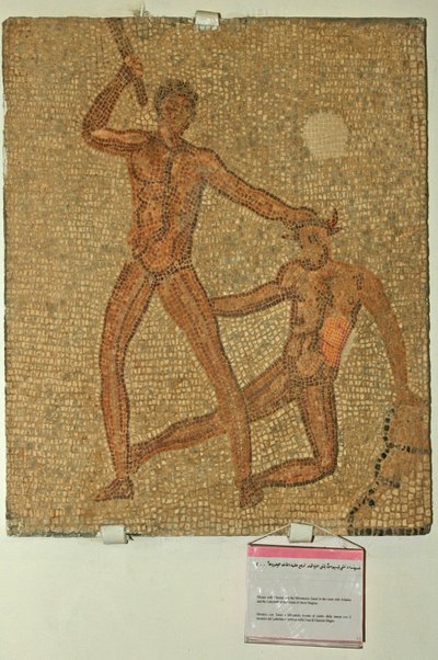 Theseus und der Minotaurus, aus dem Haus von Jacob Magnus (Mosaik) von Roman