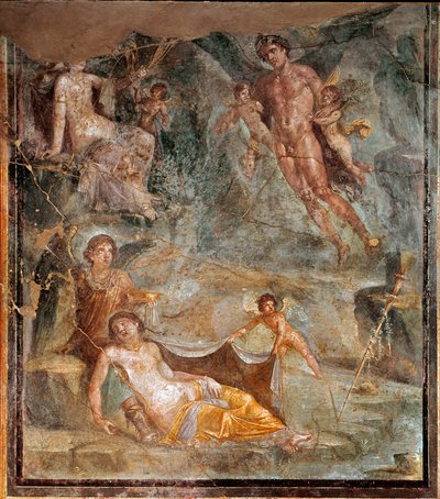 Hochzeit von Zephyrus und Göttin Chloris (Fresko) von Roman
