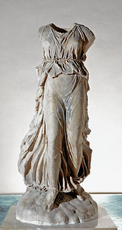 Weiße Marmorstatue der Nike von Roman