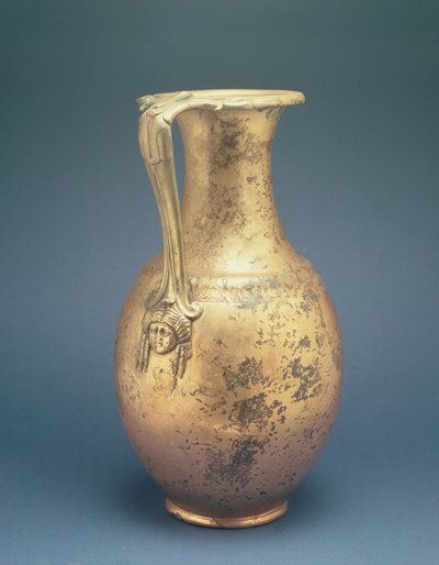 Weinkrug mit dekorativem Griff, vom römischen Standort in Newstead, Melrose, spätes 1. Jahrhundert n. Chr. von Roman