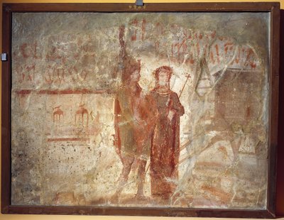 Werkstattschild und Wahlanzeigen, Pompeji, Italien 70-79 n. Chr. von Roman