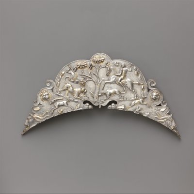 Silbergriff einer großen Schale, 2. bis frühes 3. Jahrhundert n. Chr. von Roman Imperial Period
