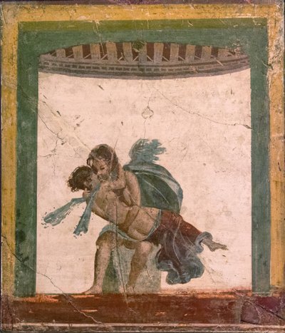 Amor und Psyche, 1. Hälfte 1. Jh. n. Chr. von Roman Pompeian wall painting.