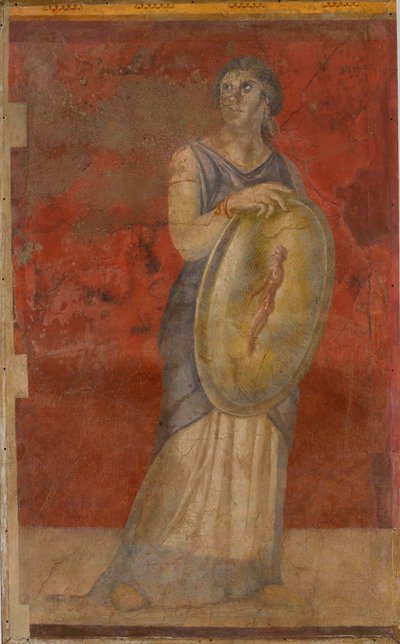 Stehende Frau mit Schild, ca. 50-40 v. Chr. von Roman Republican Period