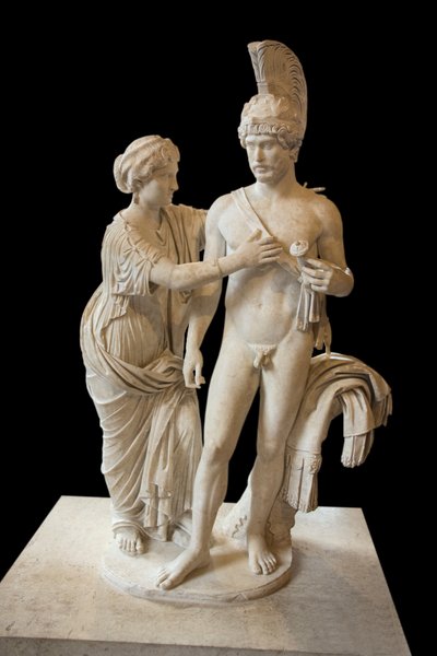 Kaiserliches Paar als Mars und Venus (zwischen 120 und 140 n. Chr.) Marmorskulptur von Roman Roman